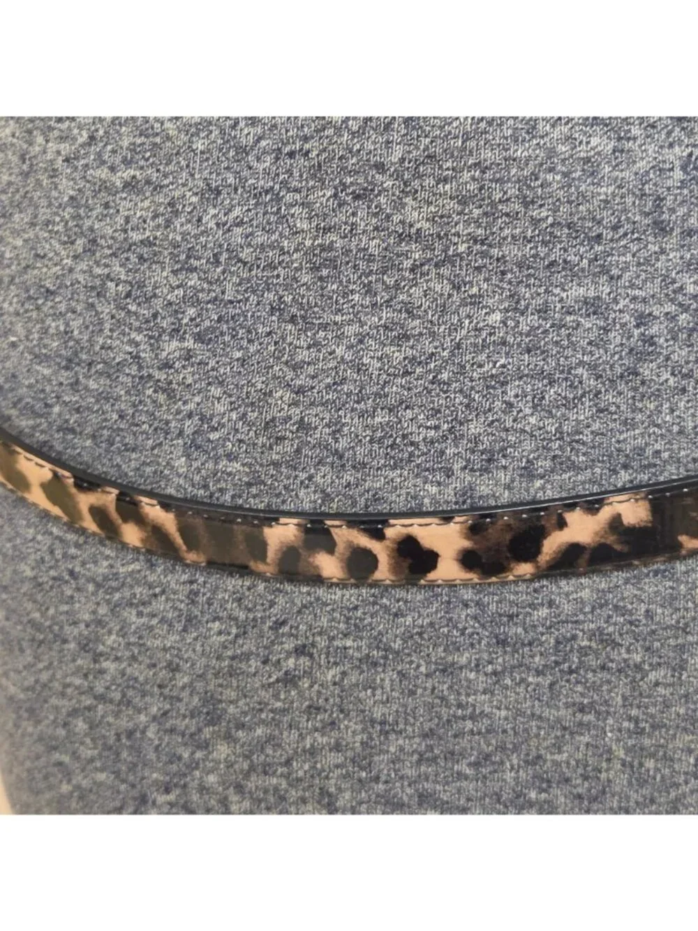 Nine West Belt Womens Size L Leopard Print Faux Leather Rectangular Buckle